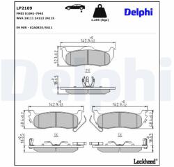 DELPHI Set placute frana DELPHI LP2109 (LP2109)