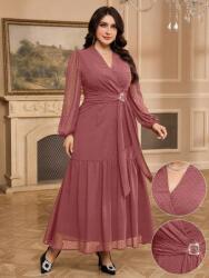 Shein Chiffon Ruha Piszkos Rózsaszín Mintás (4XL) (611760)