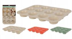  12 db-os szilikon muffinforma, 33x25x3cm, vegyes színek (488334)