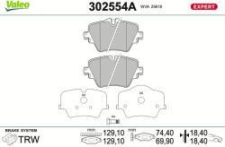 VALEO Set placute frana VALEO 302554A (302554A)