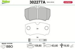 VALEO Set placute frana VALEO 302277A (302277A)