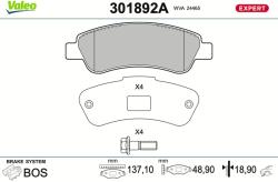 VALEO Set placute frana VALEO 301892A (301892A)