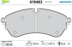 VALEO Set placute frana VALEO 610463 (610463)