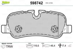 VALEO Set placute frana VALEO 598742 (598742)