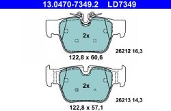 ATE Set placute frana ATE 13.0470-7349.2 (13.0470-7349.2)