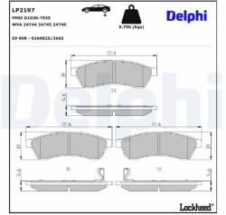 DELPHI Set placute frana DELPHI LP2197 (LP2197)
