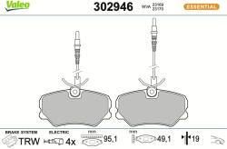 VALEO Set placute frana VALEO 302946 (302946)
