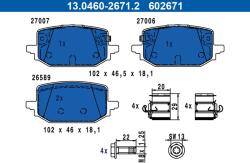 ATE Set placute frana ATE 13.0460-2671.2 (13.0460-2671.2)