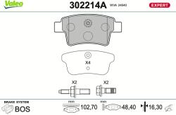 VALEO Set placute frana VALEO 302214A (302214A)