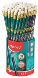 Maped Grafitceruza radírral, ceruzatartó, HB, háromszögletű, MAPED "Dragon sárkány", 72 db (COIMA851830)