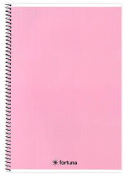 Fortuna Spirálfüzet vonalas FORTUNA Monocolor A/4 70 lapos pasztell rózsaszín (01_02141)