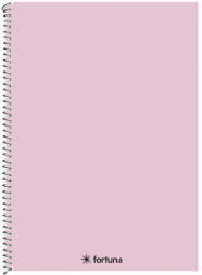 Fortuna Spirálfüzet kockás FORTUNA Monocolor A/4 70 lapos pasztell rózsaszín (01_08679)