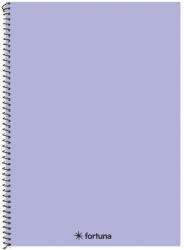 Fortuna Spirálfüzet kockás FORTUNA Monocolor A/4 70 lapos pasztell lila (01_08678)