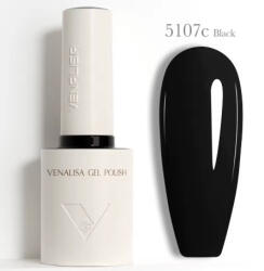 VENALISA TPO- és HEMA-mentes Gél Lakk - 5107c Klasszikus Fekete (10 ml) (5107)
