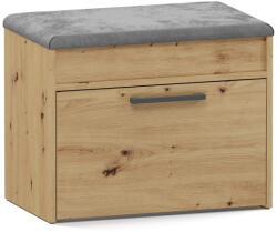 GreenSite Parma cipősszekrény üléssel és tárolóval, tölgy