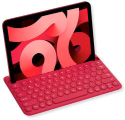 Macally Безжична клавиатура за таблети и мобилни устройства с Bluetooth - Macally Portable Multi-Device Rechargeable Bluetooth Keyboard US (червен) (BTTABKEYBATVM)