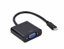 Gembird - USB Type-C - VGA adapterkábel, 15 cm, fekete - A-CM-VGAF-01 (A-CM-VGAF-01)