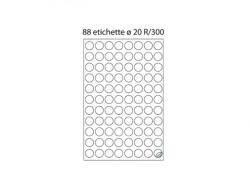 MARKIn Etichete Rotunde Adezive Markin R/300 Diametru 20MM 100 Coli Alb (5229)