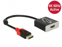 Delock Aktív DisplayPort 1.4 - HDMI átalakító 4K 60 Hz HDR (65207) (65207) - flylite