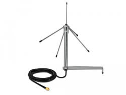 Delock 433 MHz Antenna SMA-dugó 3 dBi mindenirányban rögzítheto, csatlakozó kábellel (RG-58, 3 m), f (12565) (12565)