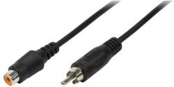 LogiLink Audiokábel, RCA/M - RCA/M, fekete, 5 m (CA1032)