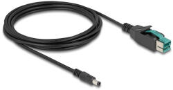 Delock PoweredUSB kábel apa 12 V - DC 5, 5 x 2, 5 mm apa 3 m (80497) (80497) - flylite