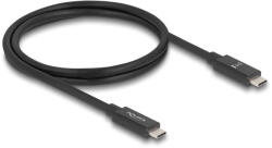 Delock USB 80 Gbps kábel USB Type-C dugó - dugó 16K 60 Hz PD 3.1 240 W E-Marker koaxiális 1 m fekete (81211) - flylite