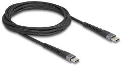 Delock USB 2.0 kábel USB Type-C apa - apa meghosszabbított hajlítás védelemmel 60 W 2 m (81125) - flylite