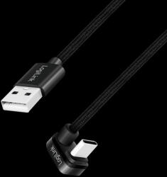 LogiLink USB 2.0 Type-C kábel, C/M 180 fok - USB-A/M, alu, fekete, 3 m (CU0195) - flylite