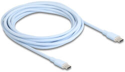 Delock USB 2.0 kábel USB Type-C dugó - dugó PD 3.0 60 W 4 m kék Szilikon (81236) - flylite