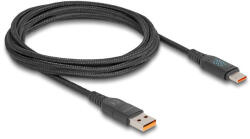 Delock USB 2.0 gyorstöltő kábel USB Type-C + USB A-típusú apa - USB Type-C apa PD 3.1 140 W tápjelzővel, 1, 20 m (88137) - flylite