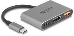 Delock USB Type-C adapter 4K 30 Hz s HDMI-hez A- és USB Type-C PD 2.0 90 W porttal (61071) - flylite