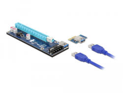 Delock PCI Express Riser kártya x1 - x16, 60 cm-es USB-kábellel (41430) (41430) - flylite