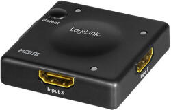Logilink HDMI kapcsoló, 3x1 port, 1080p/60 Hz, HDCP, CEC, Mini (HD0041)