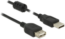 Delock USB 2.0-s bővítőkábel A-típusú csatlakozódugóval > USB 2.0-s, A-típusú csatlakozóhüvellyel, 5 (84887) (84887) - flylite