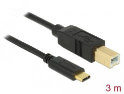 Delock USB 2.0 kábel Type-C a B-típusú 3 m (83666) - flylite