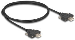 Delock USB 2.0 A-típusú kábel apa apa csavarokkal 1 m fekete (80479) (80479) - flylite