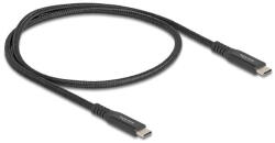 Delock USB 20 Gbps kábel USB Type-C apa - apa PD 3.0 100 W E-Marker 0, 5 m fekete fém (80023) (80023) - flylite
