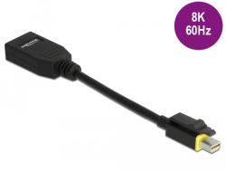 Delock Mini DisplayPort 1.4 DisplayPort adapter retesszel záró funkcióval 8K 60 Hz (65978) - flylite