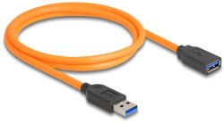 Delock USB 5 Gbps kábel A-típusú USB apa - A-hüvely USB apa kötött felvételre 1 m narancs színű (87963) (87963) - flylite