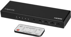 LogiLink HDMI kapcsoló, 4x1 port, 4K/60 Hz, HDCP, HDR, ARC, hangkivonat, RC (HD0046)