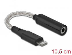 Delock Audio Adapter 8 tus Lightning apa 3, 5 mm 4 tus sztereo jack anya 10, 5 cm (66317) - flylite