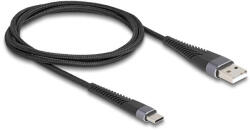 Delock USB 2.0 kábel A-típusú USB apa - USB Type-C apa meghosszabbított hajlítás védelemmel 1 m (81121) - flylite