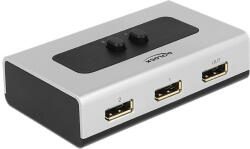 Delock 2 portos manuális, Displayport 1.1-kapcsoló (87668) - flylite