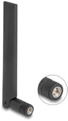 Delock WiFi 6E antenna SMA-dugó 3 dBi irányított, csuklós csatlakozó, fekete (88399) (88399)