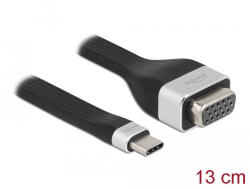 Delock FPC lapos csík kábel USB Type-C - VGA (DP Alt Mode) 13 cm (86730) (86730) - flylite