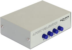 Delock 4 portos manuális, kétirányú VGA-kapcsoló (87635) (87635) - flylite