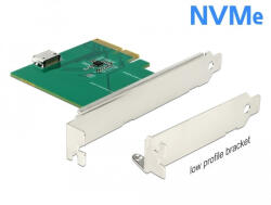 Delock PCI Express x4-kártya > 1 x belső OCuLink SFF-8612 - alacsony profilú formatényező (90307) (90307) - flylite