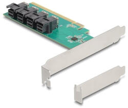 Delock PCI Express 16 kártya 4 x belső SFF-8643 NVMe-hez - elágazás - alacsony profilú formatényező (90777) (90777) - flylite