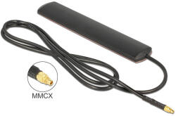 Delock LTE Antenna MMCX dugó 3 dBi minden irányú fix fekete öntapadós szereléssel (89525) (89525)